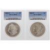 Image 1 : Lot of 1884-O & 1885-O $1 Morgan Silver Dollar Coins PCGS MS63