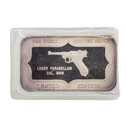 Belford Mint Luger Parabellum 1 oz .999 Silver Art Bar