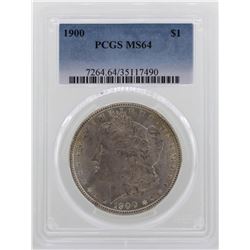 1900 $1 Morgan Silver Dollar Coin PCGS MS64