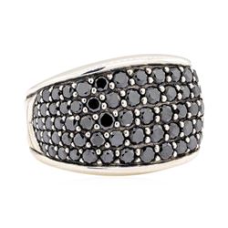David Yurman Silver 4.00 ctw Black Diamond Ring