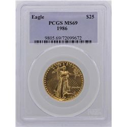 1986 $25 American Gold Eagle Coin PCGS MS69