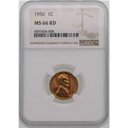 1956 Lincoln Wheat Penny Coin NGC MS66RD