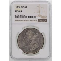 1884-O $1 Morgan Silver Dollar Coin NGC MS63