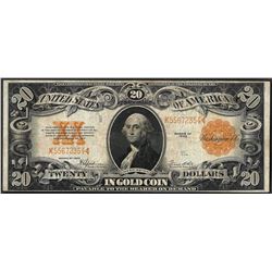 1922 $20 Gold Certificate Note