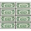Image 2 : Lot of (8) 1963 $2 Legal Tender STAR Notes