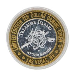 .999 Silver Treasure Island Las Vegas, Nevada $10 Casino Limited Edition Gaming