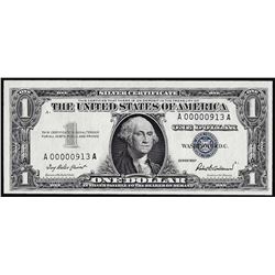 1957 $1 Silver Certificate Note Low Serial 3 Digit Number