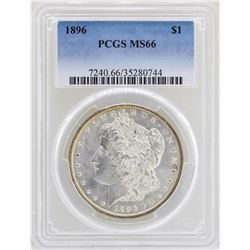 1896 $1 Morgan Silver Dollar Coin PCGS MS66