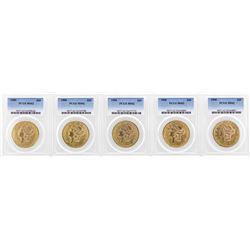Lot of (5) 1900 $20 Liberty Head Double Eagle Gold Coins PCGS MS62