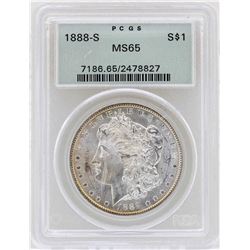 1888-S $1 Morgan Silver Dollar Coin PCGS MS65