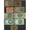 Image 2 : Lot of (9) Misc Fractional Currency Notes