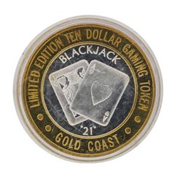 .999 Fine Silver Gold Coast Las Vegas, Nevada $10 Casino Limited Edition Gaming