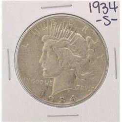 1934-S $1 Peace Silver Dollar Coin