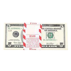 Pack of (100) Consecutive 2003 $5 Federal Reserve STAR Notes