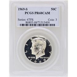 1969-S Kennedy Half Dollar Silver Coin PCGS PR68DCAM