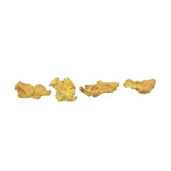Lot of (4) Australian Gold Nuggets 1.98 Grams Total Weight