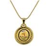 Image 2 : 24KT Coin, 22KT Bezel, 14KT 18 Inch Necklace Total Weight 25.75 Grams