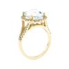 Image 4 : 14KT Yellow Gold 4.37 ctw Aquamarine and Diamond Ring