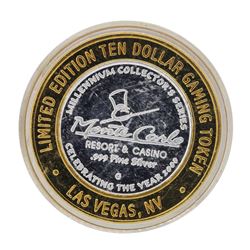 .999 Silver Monte Carlo Las Vegas, Nevada $10 Casino Limited Edition Gaming Toke