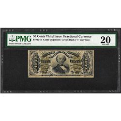 March 3, 1863 Third Issue 50 Cent Fractional Currency Note PMG Very Fine 20