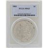 Image 1 : 1883 $1 Morgan Silver Dollar Coin PCGS MS63