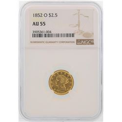 1852-O $2 1/2 Liberty Head Quarter Eagle Gold Coin NGC AU55