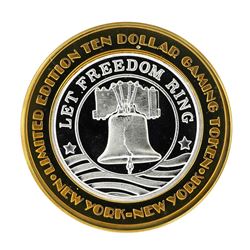 .999 Silver New York New York Hotel & Casino $10 Casino Limited Edition Gaming T