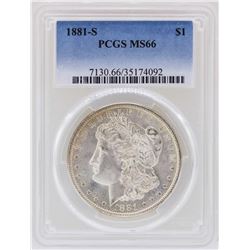 1881-S $1 Morgan Silver Dollar Coin PCGS MS66