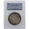 Image 1 : 1887 $1 Morgan Silver Dollar Coin PCGS MS63 NICE TONING