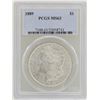 Image 1 : 1889 $1 Morgan Silver Dollar Coin PCGS MS63