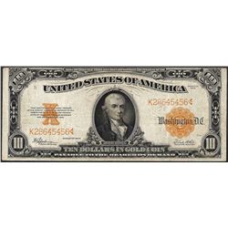 1922 $10 Gold Certificate Note