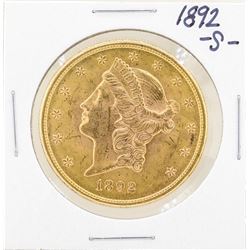 1892-S $20 Liberty Head Double Eagle Gold Coin