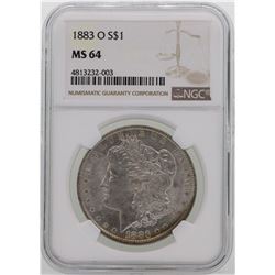 1883-O $1 Morgan Silver Dollar Coin NGC MS64