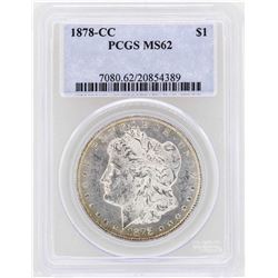 1878-CC $1 Morgan Silver Dollar Coin PCGS MS62
