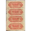 Image 2 : Uncut Sheet of 1800's $5 Citizens Bank of Louisiana Obsolete Notes