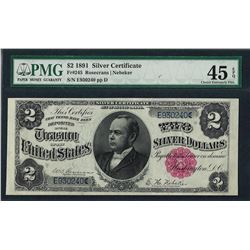 1891 $2 Windom Silver Certificate Note Fr.245 PMG Choice Extremely Fine 45EPQ