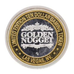 .999 Silver Golden Nugget Las Vegas, Nevada $10 Casino Limited Edition Gaming To
