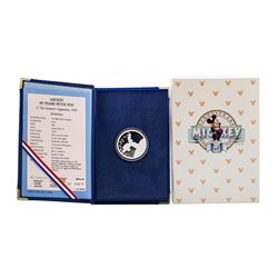1988 Rarities Mint Disney Mickey Mouse Silver Proof Coin w/Box & COA