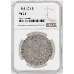 1885-CC $1 Morgan Silver Dollar Coin NGC VF25