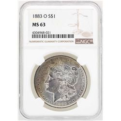 1883-O $1 Morgan Silver Dollar Coin NGC MS63