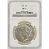 Image 1 : 1925 $1 Peace Silver Dollar Coin NGC MS63