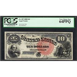1880 $10 Jackass Legal Tender Note Fr.107 PCGS Very Choice New 64PPQ