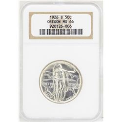 1926-S Oregon Trail Memorial Commemorative Half Dollar Coin NGC MS66