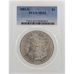 1885-O $1 Morgan Silver Dollar Coin PCGS MS63