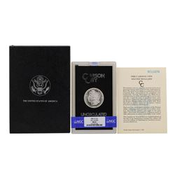 1882-CC $1 Morgan Silver Dollar Coin NGC MS63 w/Box & COA