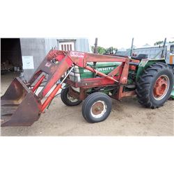 White 1370 Tractor W/ Leon Loader 626, 60HP, Newer Tires 16.9”x28”, 3PTH 4891 Hrs Showing, Diesel, N