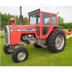 1976 Massey Ferguson 1105 Tractor, Recent Rebuilt Engine, 7185 Hrs, No Air, 18.4”x30” Rubber