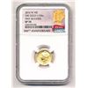 Image 1 : 2016 W US GOLD MERCURY DIME NGC SP 70 24K GOLD 1/10 OZ FIRST RELEASES 100TH ANNIVERSARY