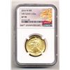 Image 1 : 2016-W GOLD WALKING LIBERTY 24K GOLD CENTENNIAL COMMEMORATIVE 1/2 OZ NGC SP 70 50C 100TH ANNIVERSARY