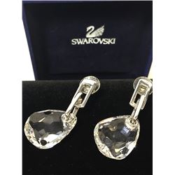 SWAROVSKI WOMENS EARRINGS WITH ORIGINAL BOX AND CERTIFICATE OF AUTHENTICITY